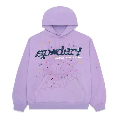 "Sp5der-Hoodie" Lila