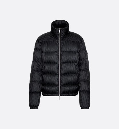 "D" Oblique Puffer Schwarz